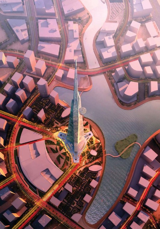 Kingdom Tower - wizualizacja 2 Fot. Adrian Smith + Gordon Gill Architecture