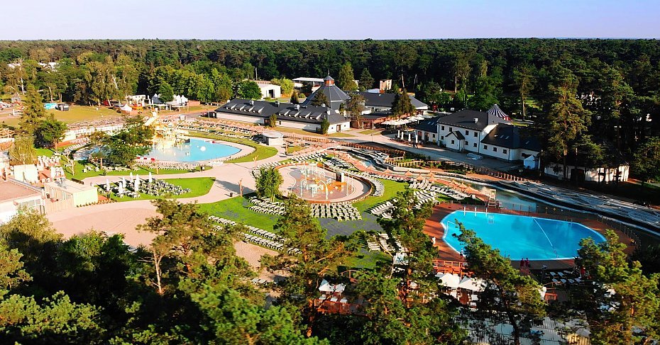 Park Wodny w podwarszawskim Julinku z lotu ptaka, źródło: Julinek Park