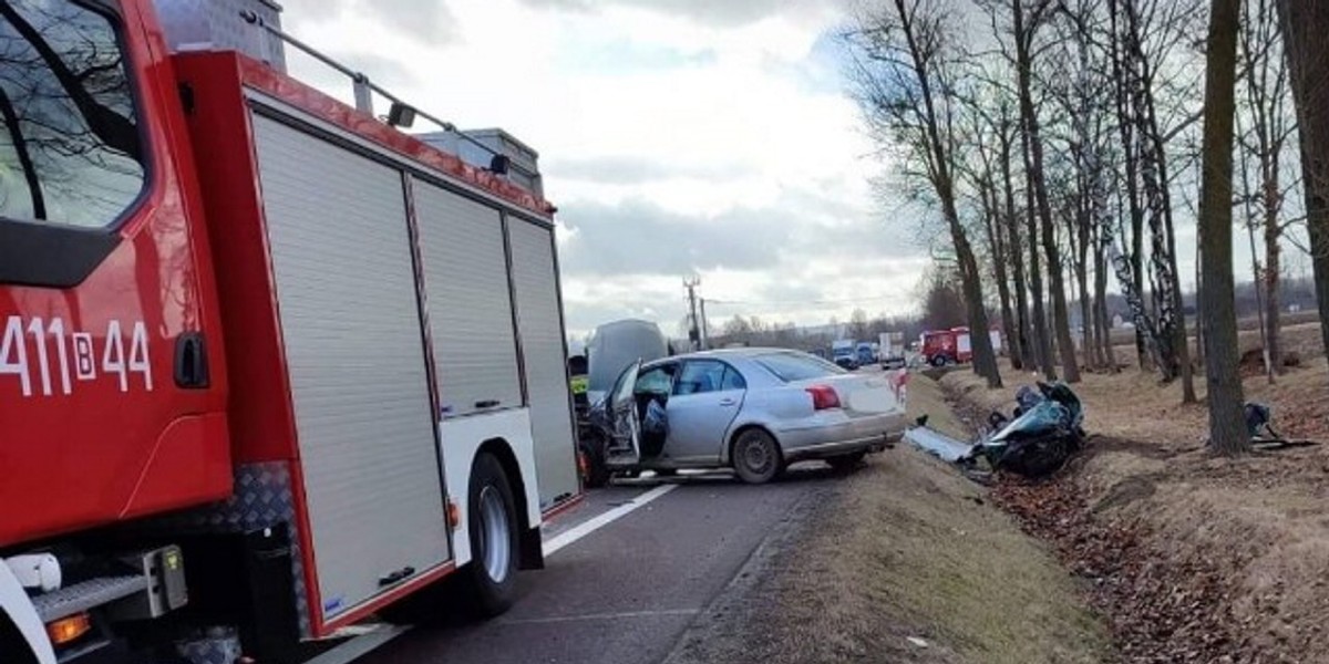 Wypadek na drodze krajowej nr 19. 