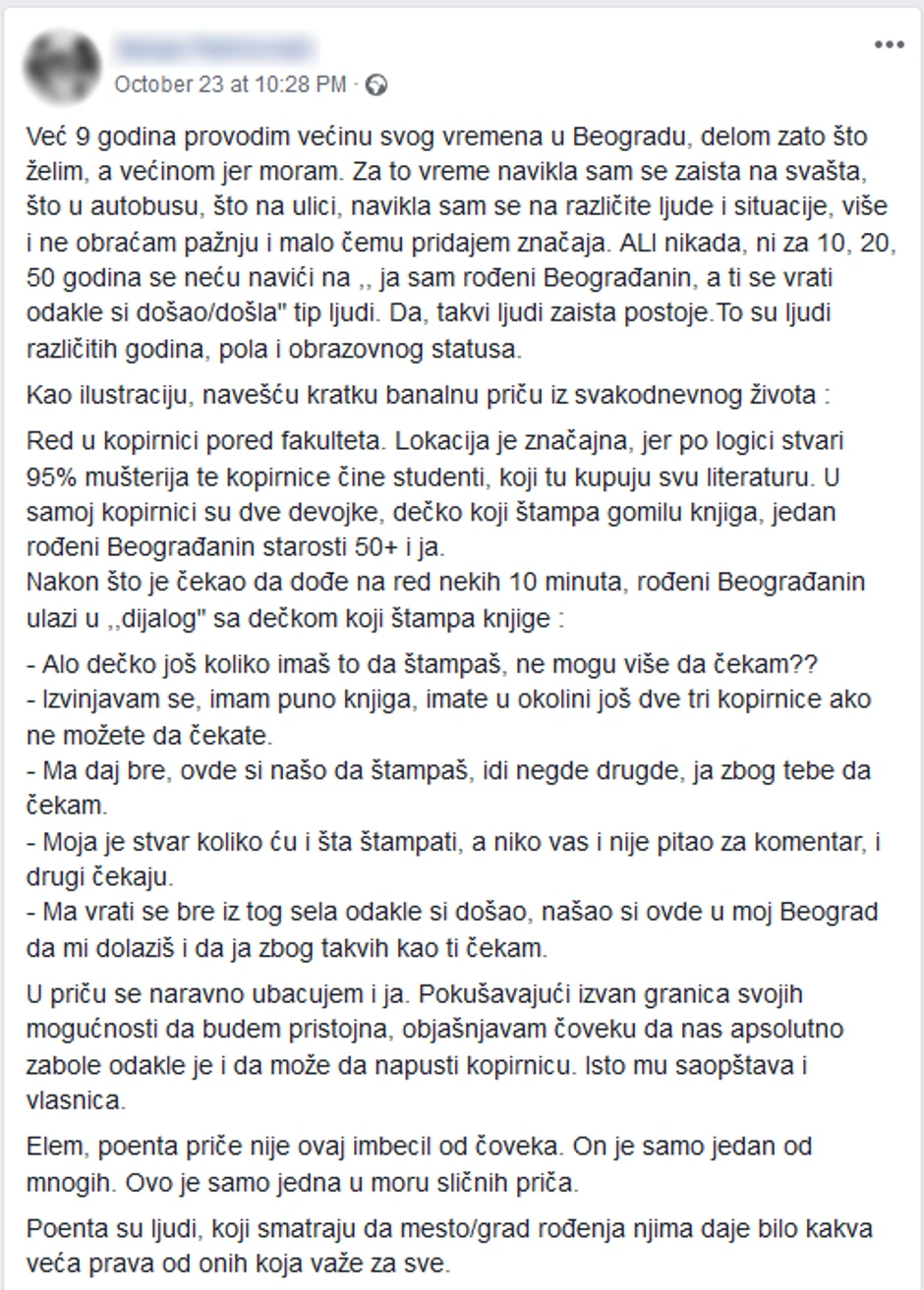 Studentkinja je olakšala dušu na Fejsbuku