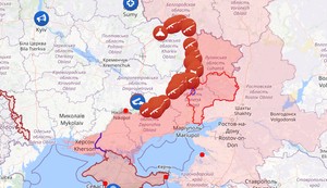 Ukrajina, mapa okupirane teritorije