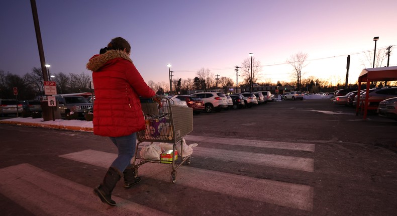 An Instacart shopper leaving a store.Michael Loccisano / Getty Images