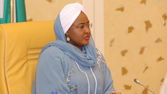 Aisha Buhari reacts to Russian invasion of Ukraine, prays for global peace