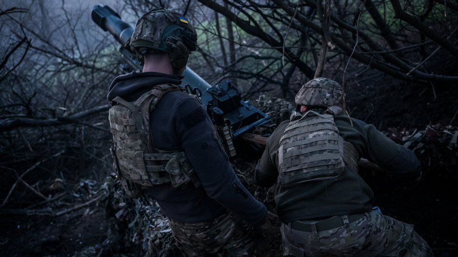 Ukraińscy żołnierze w obwodzie donieckim, kwiecień 2024 r.