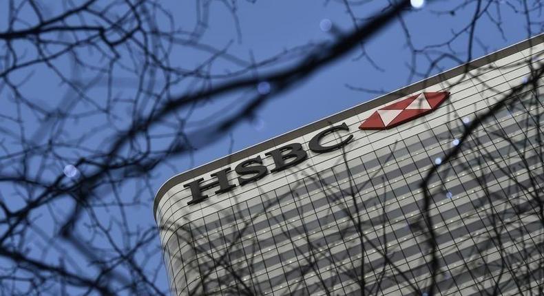 The HSBC headquarters is seen in the Canary Wharf financial district in east London, Britain February 15, 2016. 