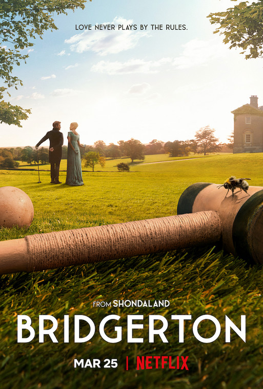 Plakat promujący 2. sezon "Bridgertonów"