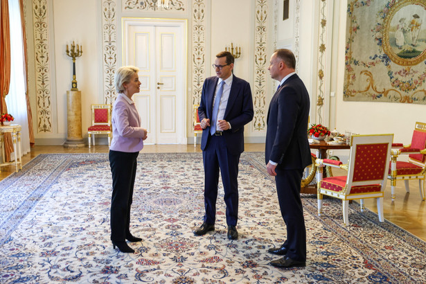 Ursula von der Leyen, Mateusz Morawiecki, Andrzej Duda