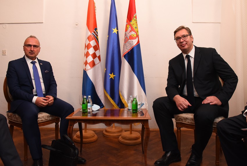 Gordan Grlić Radman i Aleksandar Vučić u kući Bana Jelačića u Novom Sadu