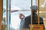 Donald F. McGahn, an American campaign finance lawyer, exits Trump Tower in New York City