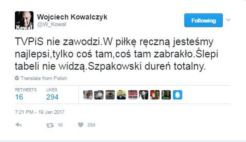 Wojciech Kowalczyk obraża Dariusza Szpakowskiego po meczu Polaków!