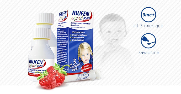 Ibufen dla dzieci Forte o smaku truskawkowym