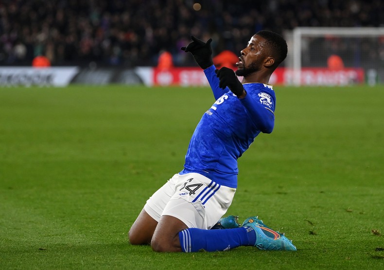 Kelechi Iheanacho a marqué son premier but en Ligue de conférence européenne. 