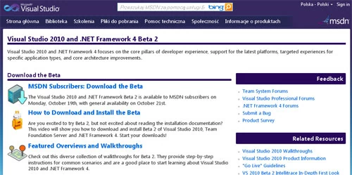 Nowa wersja Visual Studio jest na razie dostępna tylko dla użytkowników MSDN