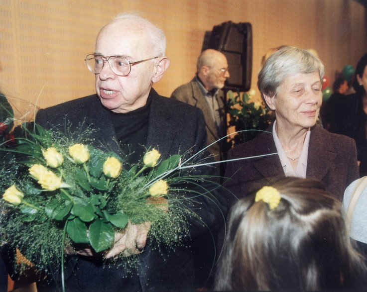 Stanisław Lem z żoną, Barbarą Leśniak