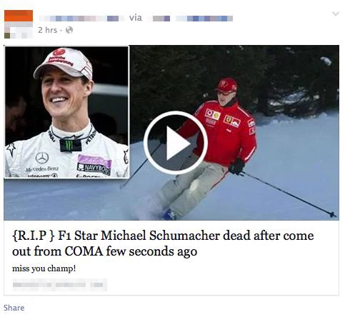 Michael Schumacher - Facebook
