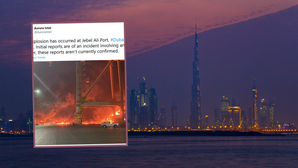 Dubaj: Potężna eksplozja na statku. Nagrania obiegają sieć