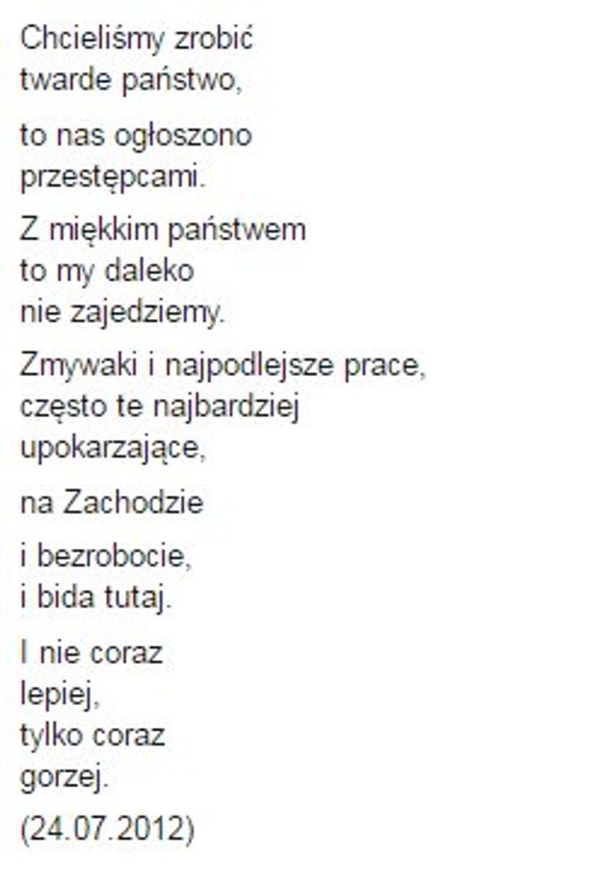 Wiersze Kaczyńskiego pisane nocą