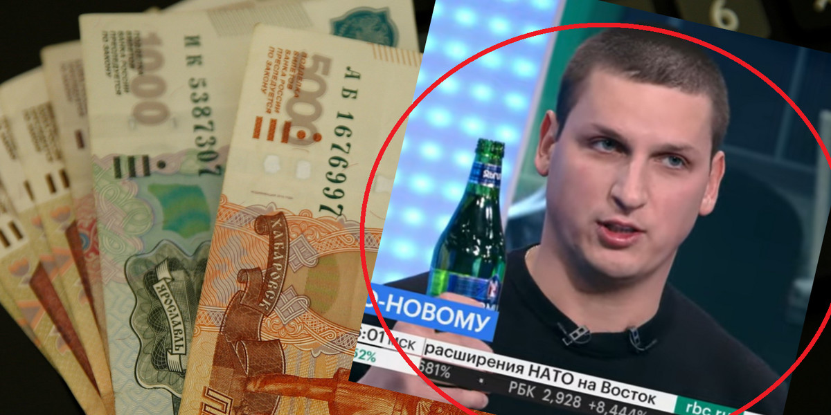 Rosyjski trader Alekander Butmanow wypił na wizji za śmierć rosyjskiej giełdy (youtube.com/RBCInvestments)