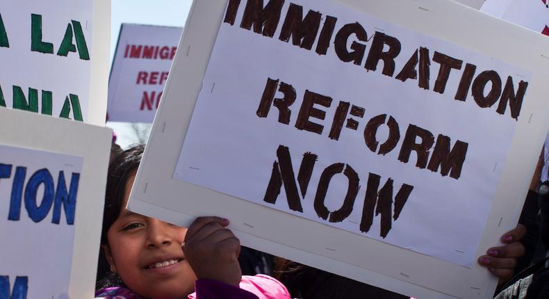 A rally at Liberty State Park in Jersey City, New Jersey, in 2013 demanding immigration reform.