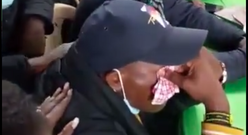 Kiambaa MP-elect John Njuguna Wanjiku cries uncontrollably 