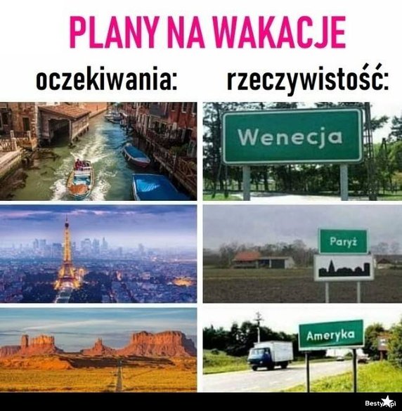 Wakacje 2021 - memy