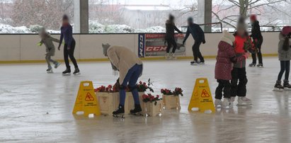 Zrobił kwiaciarnię na ślizgawce