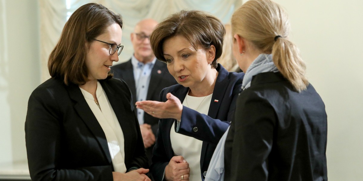 Minister rodziny Marlena Maląg i minister finansów Magdalena Rzeczkowska