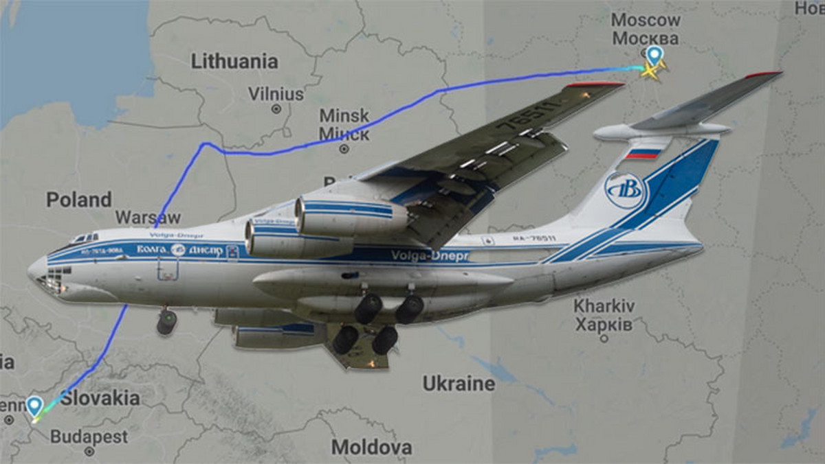 Wielki rosyjski samolot Ił-76 znowu nad Polską. Jak to możliwe?