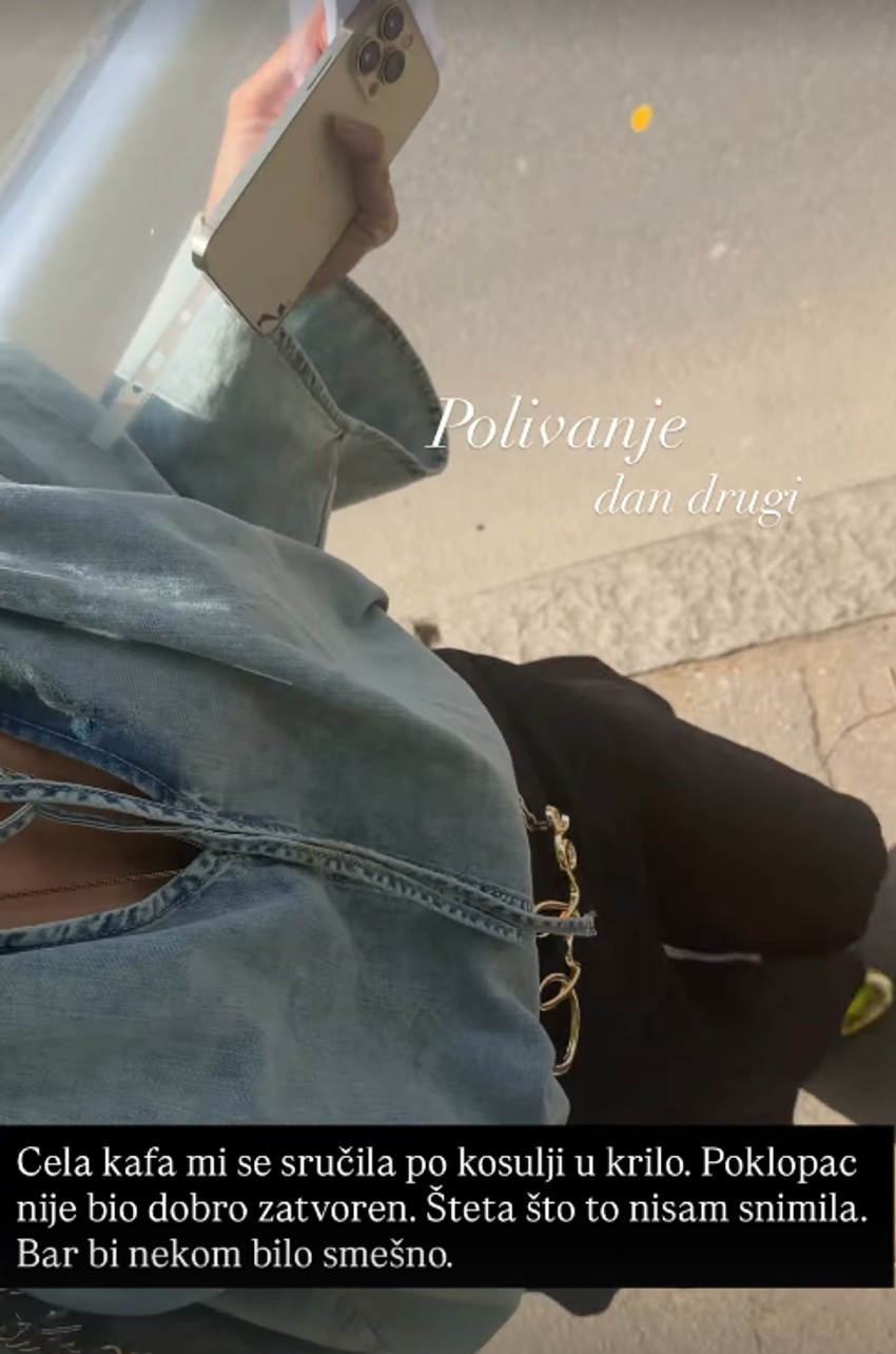 Aleksandra Jeftanović se polila kafom