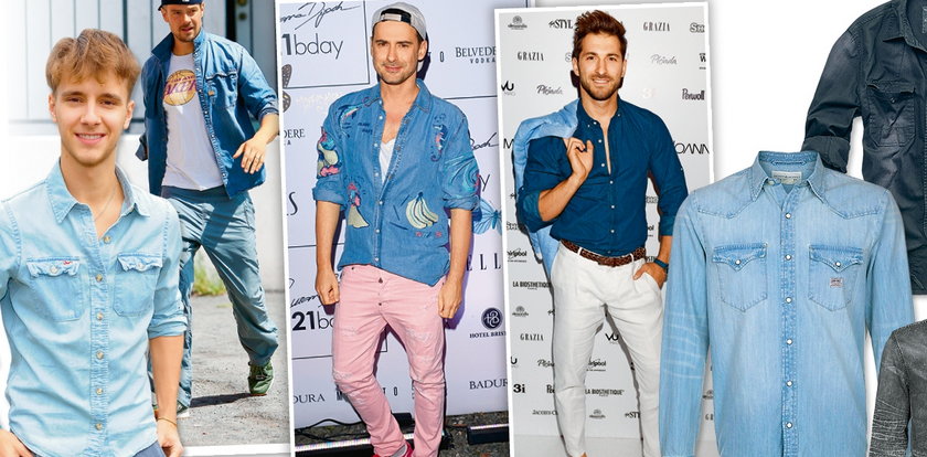 Moda z ulicy: męska koszula dżinsowa