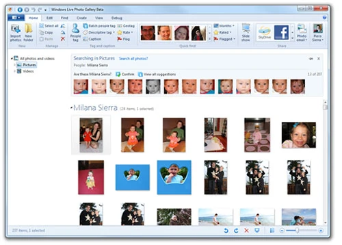 Galeria Fotografii z Windows Live Essentials 2011