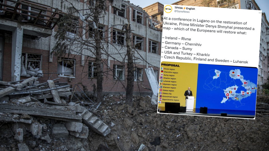 Plan odbudowy Ukrainy (screen Twitter/Truxa)