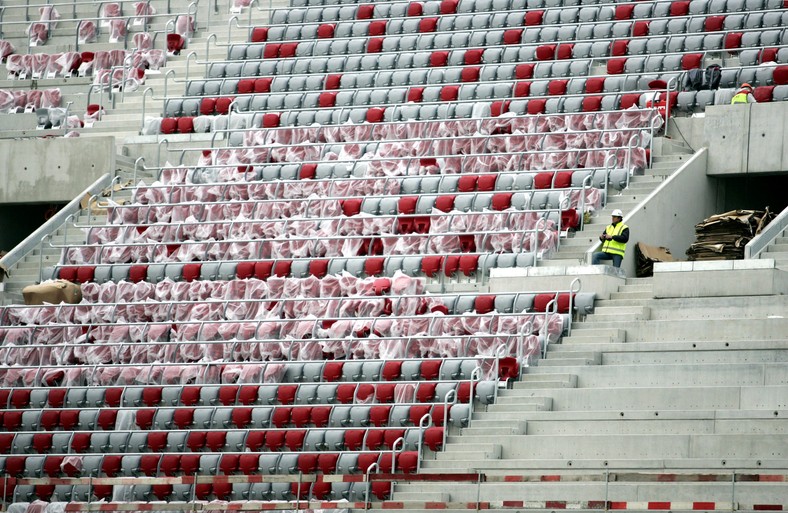 Stadion Narodowy w Warszawie w budowie