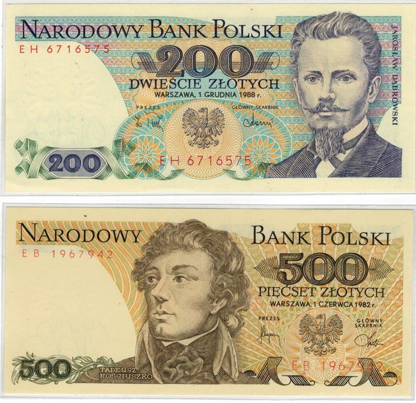 Polskie historyczne banknoty - autor: zbiory Justyny i Damiana Okrętów