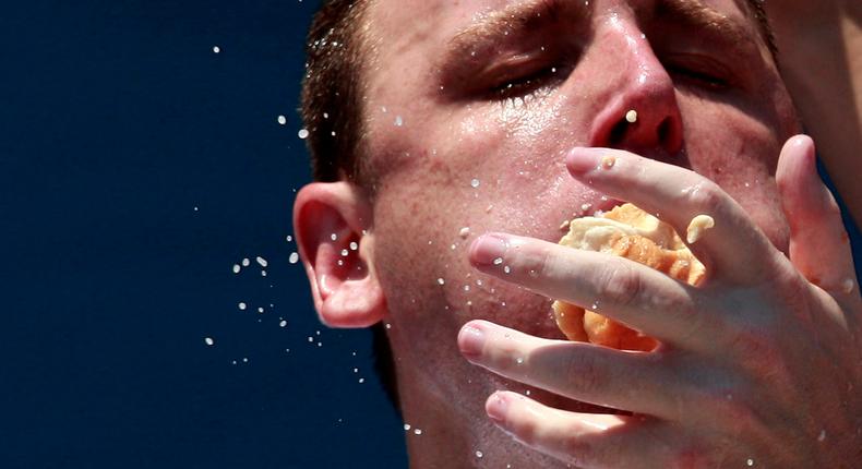 Eight-time hot dog eating champion, Joey Chestnut.