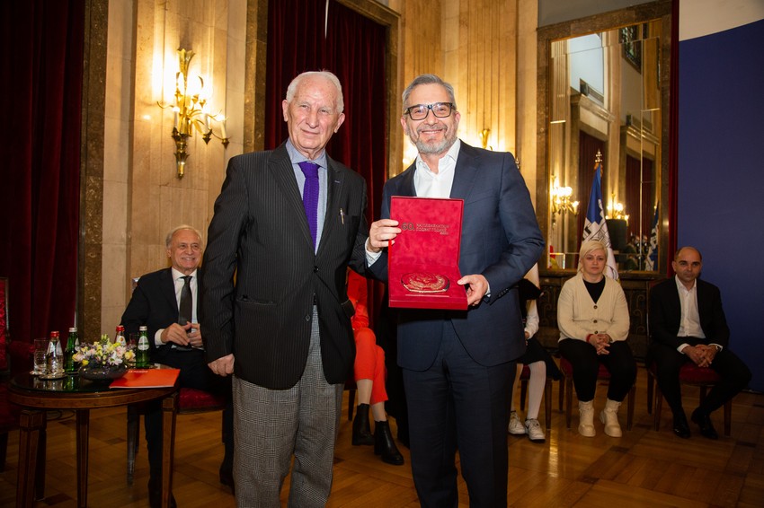 Akademik Matija Bećković i zamenik generalnog direktora NIS-a Vadim Smirnov