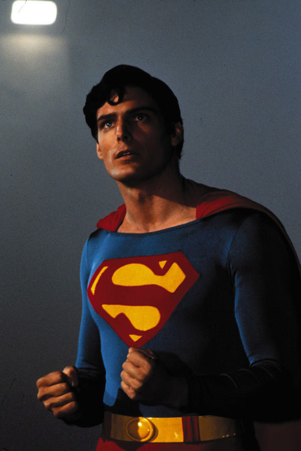 Christopher Reeve jako Superman w filmie "Superman" (1978 r.)