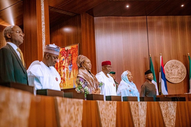 Image result for VP Yemi Osinbajo presides over weekly FEC meeting