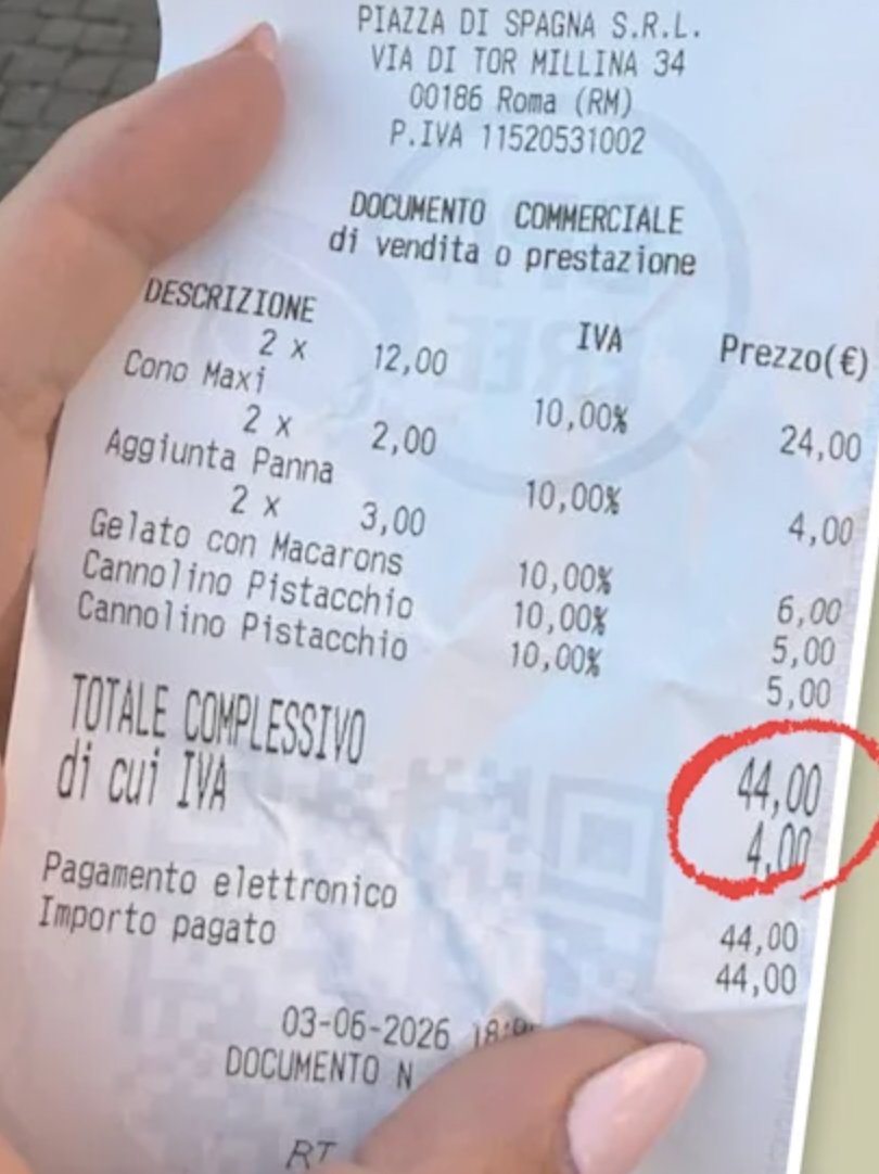 Turistku pohľad na účet za zmrzlinu šokoval. 