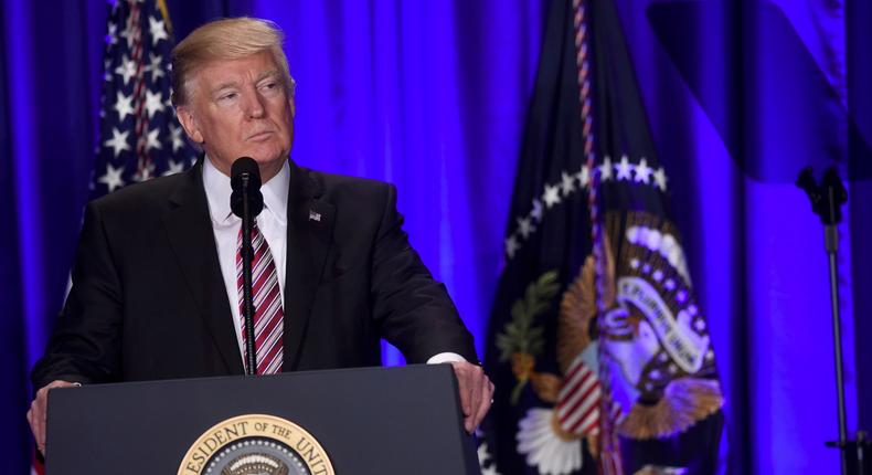 U.S. President Donald Trump speaks during the 2017 Congress of Tomorrow Joint Republican Issues Conference in Philadelphia, Pennsylvania, U.S. January 26, 2017.