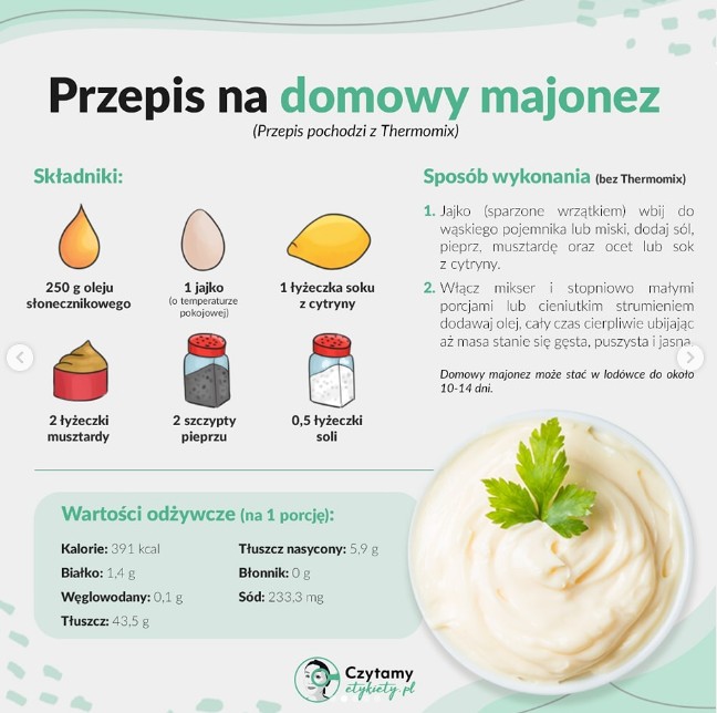 Przepis na domowy majonez