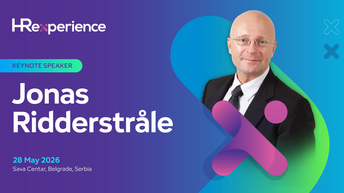 Jedan od najuticajnijih svetskih stručnjaka za biznis i liderstvo Jonas Riderstrole dolazi na HR Experience 2026