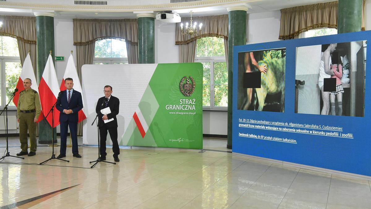 Konferencja ministrów Mariusza Kamińskiego i Mariusza Błaszczaka, na której pokazano zoofilskie i pedofilskie zdjęcia