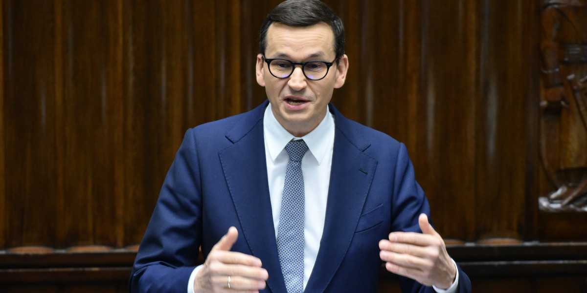 Mateusz Morawiecki przemawiał pół godziny. 