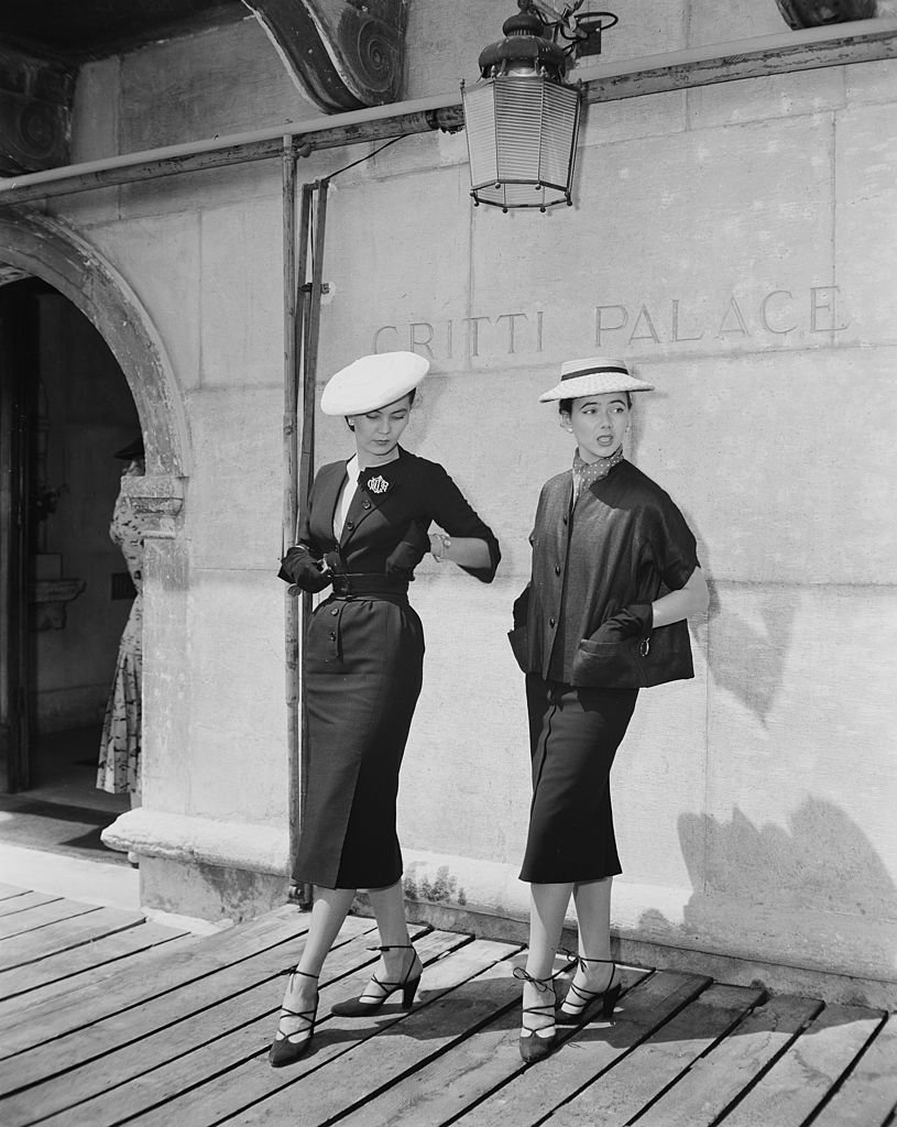 Modelki w kreacjach Diora, Wenecja, 1951 r.