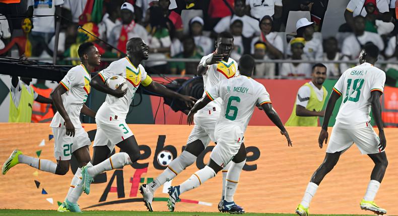 Celebration de l'equipe du Senegal
