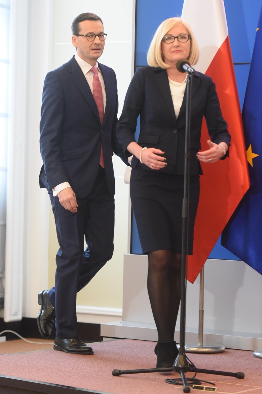 Mateusz Morawiecki i Joanna Kopcińska