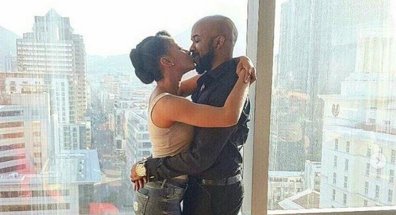 Banky W and Adesiua Etomi seal engagement with a kiss