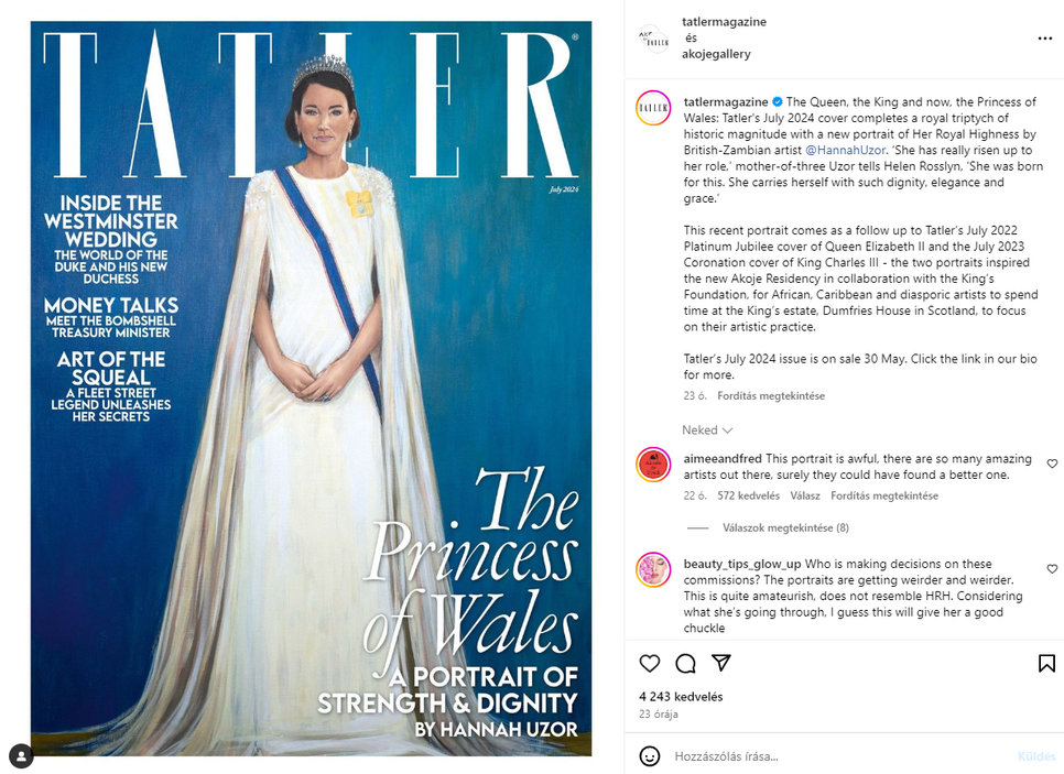 Katalin hercegné a Tatler júliusi címlapján