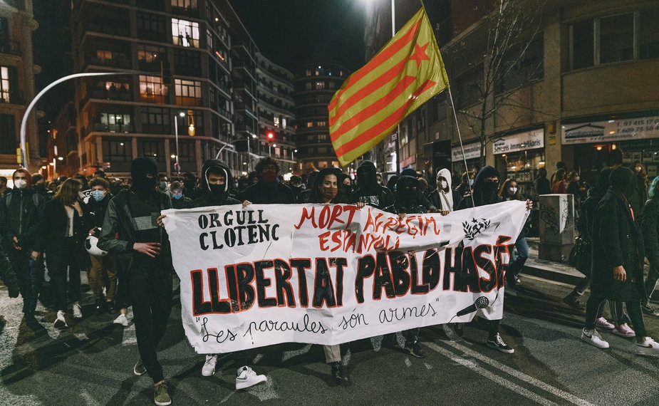 Protesty na ulicach Barcelony